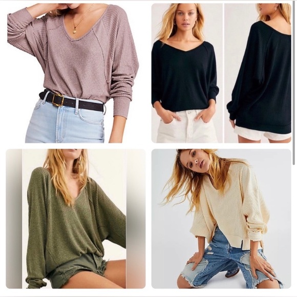 Free People Sweaters - Black Only left Free People Santa Clara Thermal Top